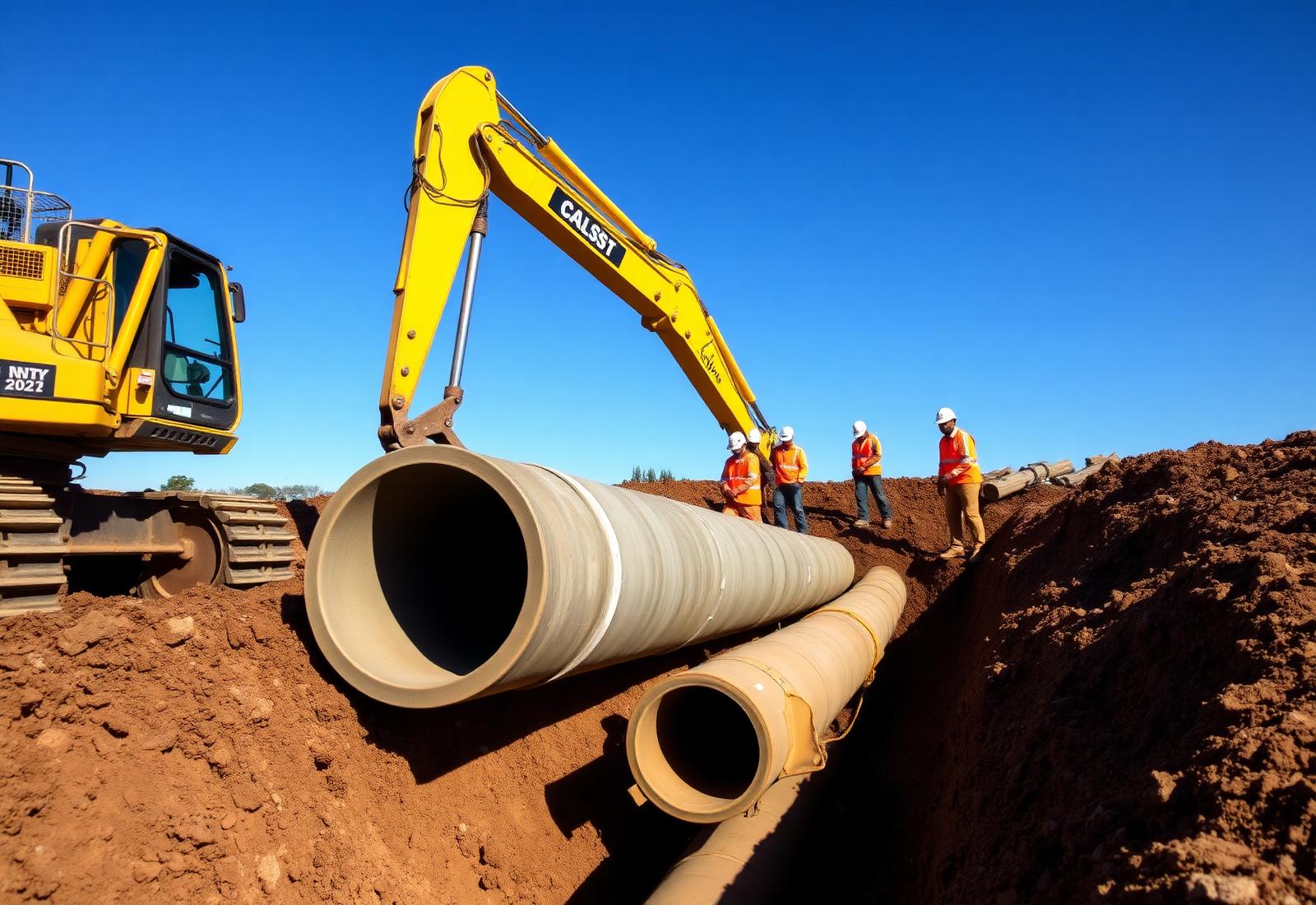 Bulk water pipeline installation